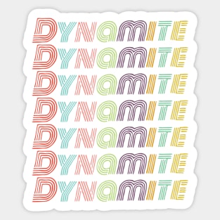 Dynamite - Groovy Abstract Colorful Lettering Sticker